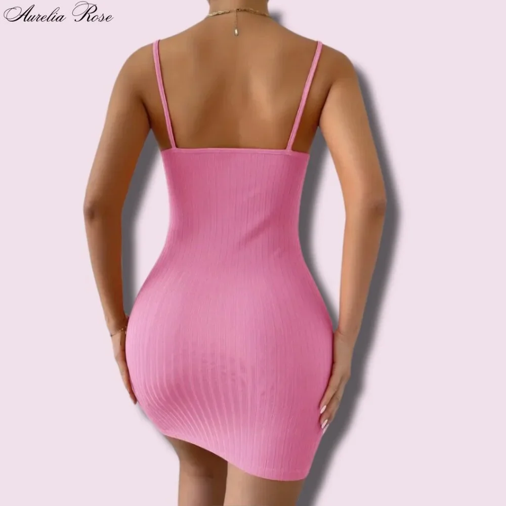 🌈 Flirty Ribbed Mini Dress - Picture 2 of 4